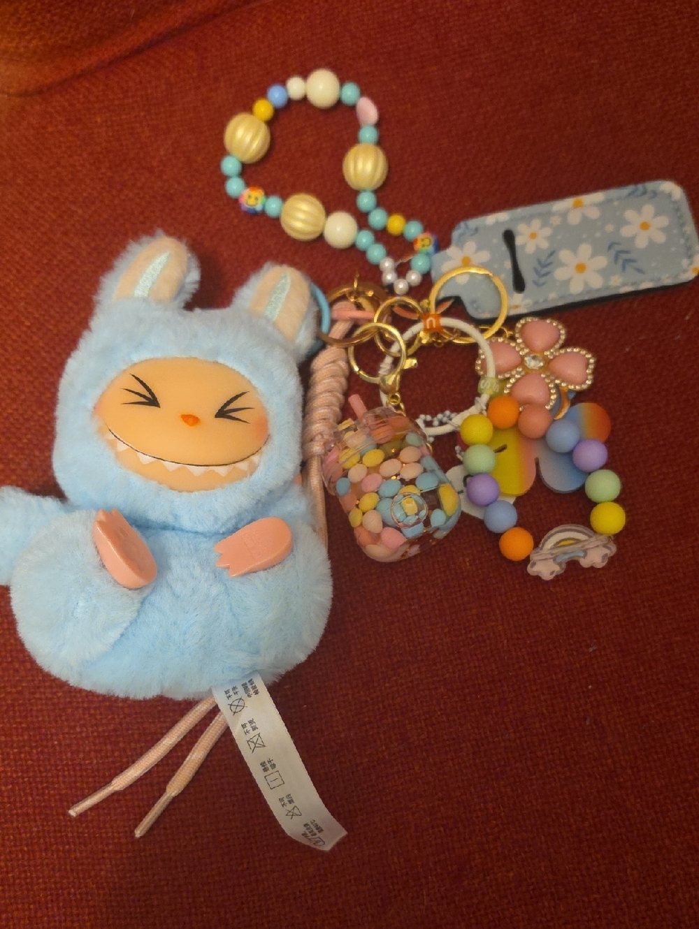 Kids Plush Pop Mart Bag Charm - Light Blue